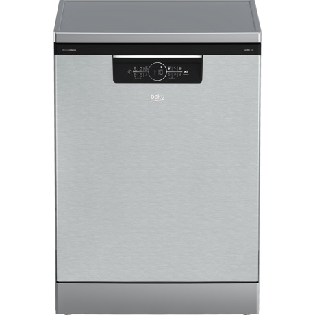 Masina de spalat vase Beko BDFN36560XC, 15 seturi, 11 programe, Clasa A, CornerIntense, SelfDry Active Ventilation, HomeWhiz prin WiFi, HygieneIntense, SteamGloss, Motor ProSmart Inverter, 60 cm, Inox