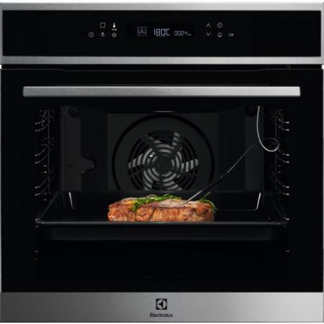 Cuptor incorporabil Electrolux LOE8P39X, Electric,Autocuratare pirolitica, Control touch, 171 de programe predefinite, Senzor gatire, Inchidere amortizata a usii, volum net 72 L, Clasa A+, Negru+Inox