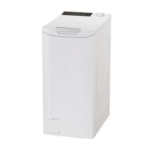 Masina de spalat cu incarcare verticala Candy TCA284TM5-S, 8 kg, 1200 RPM, Clasa A, Motor Inverter, Display digital 4D, Wifi,Mix Power Systems, Gentle touch opening, Alb