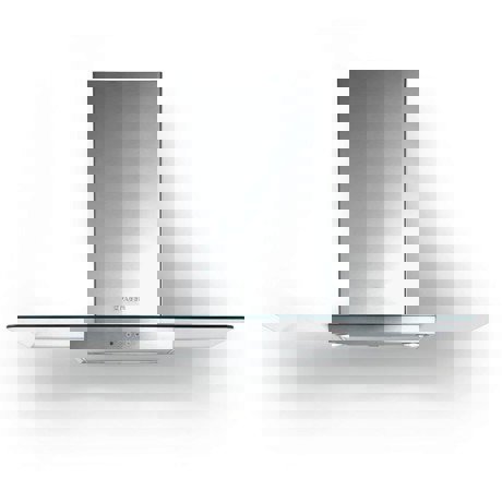 Hota decorativa Faber NICE LED SRM X/V NS A90, Inox-Sticla, 420 m3/h, 3 viteze + Intensiv, Iluminare LED, 90 cm
