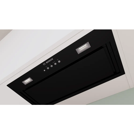 Hota Bosch DLN56AC60, Incastrabila, 645 m³/h, Iluminare LED, Filtre de aluminiu lavabile, 52 cm, Negru