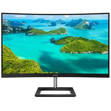 Monitor 27" Philips 272E1CA, Curbat 1500R, FHD 1920*1080, 75 Hz, 4 ms, VA, 16:9, 250 cd/ mp, 3000:1, Mega Infinity DCR, Anti-Glare, 3H, Haze 25%, WLED, 178/178, Low Blue Mode, FreeSync, VGA, HDMI, PC audio-in, Headphone out, boxe 2*3W, 3-sided frameless, cablu HDMI inclus, VESA 100x100, culoare