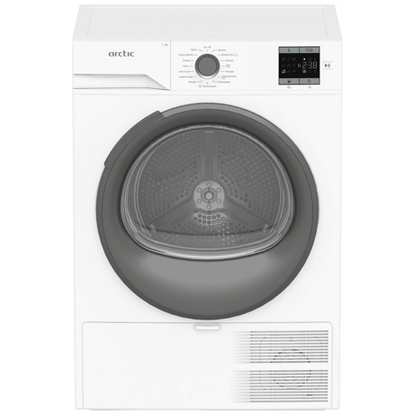 Uscator de rufe Arctic cu pompa de caldura A2T17239W, 7 kg, Clasa D, 15 programe, Auto Antisifonare, Aqua Surf, Hygienic Drying, Display, Alb