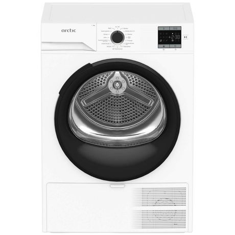 Uscator de rufe Arctic cu pompa de caldura A2T19239W, 9kg, D, AquaSurf, Auto Antisifonare, Dispaly, Alb