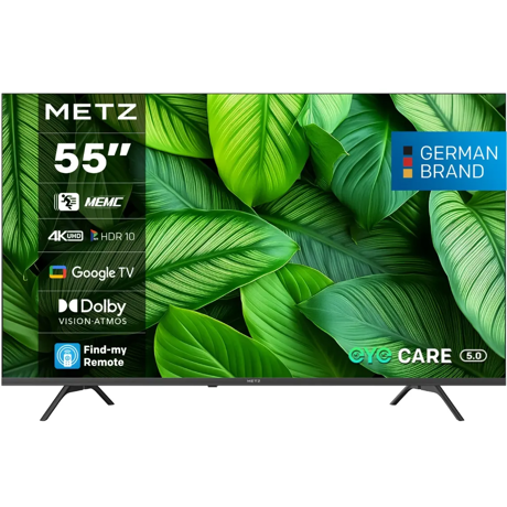 Televizor METZ LED 55MUF7000Z, 139 cm, Smart Google TV, 4K Ultra HD, Clasa F (Model 2025)