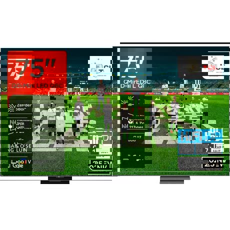 Televizor TCL Mini LED 75Q8C, 189 cm, Smart Google TV, 4K Ultra HD, (Model 2025)