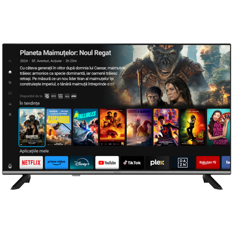 Televizor LED Smart Horizon 40HL6360F/D, 40" D-LED, Full HD, DVB-S2/T2/C, CME 200Hz, TiVo, Contrast 5000:1, 250 cd/m2, 1xCI+, 2xHDMI (v1.4), 1xUSB (v2.0), 1x AV(Mini), 1x COAXIAL, 1x AUX, 1x LAN(RJ45), USB Player (AVI, MKV, H.265/HEVC, JPEG), Dolby Audio, HDR10, DTS HD, Hotel TV Mode (Passive), VESA 100 x