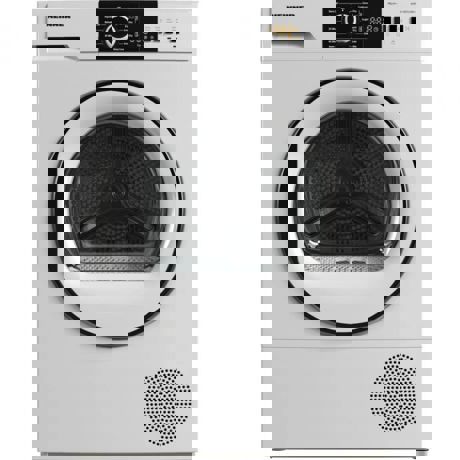 Uscator de rufe cu pompa de caldura Heinner HHPD-V7T1CHA++, Capacitate incarcare 7kg, Clasa energetica A+/E, 15 programe de uscare, Display LED, Program rapid camasi 20 min, Program expres 34 min, Program Baby Care, Functie Start intarziat, Functie anti-sifonare, Lumina cuva, Selector nivel uscare, Alb