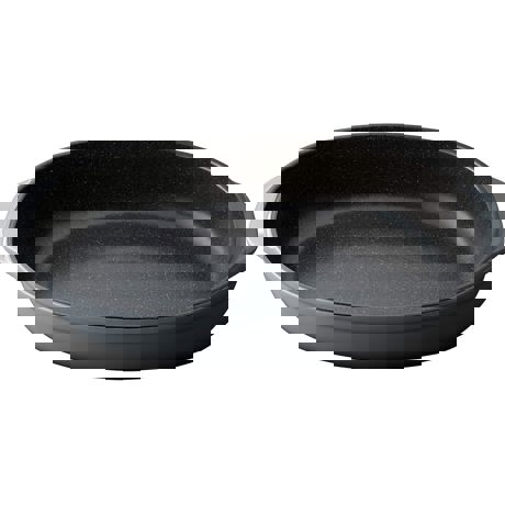 Vas oval de copt, 5L, Ceramica, Gri