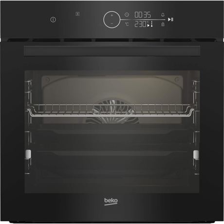 Cuptor incorporabil Beko BBIM17401BCS, Electric, 72 l, Autocuratare catalitica, 3D Cooking, Soft close door, Display LED, Booster, Clasa A++, Negru/Inox