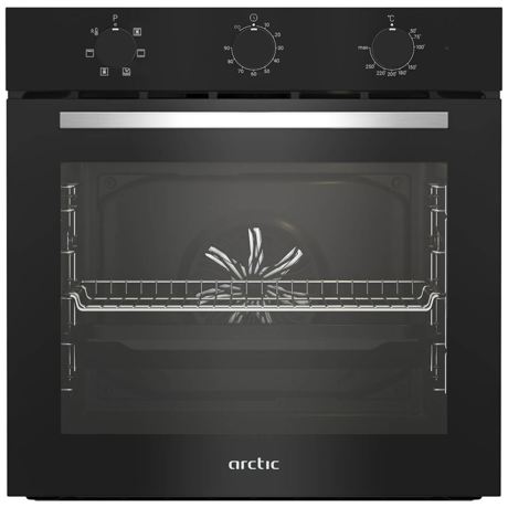 Cuptor incorporabil electric Arctic ARVIE1110BD, 2.4 kW, 71 L, 6 functii, Autocuratare hidrolitica, Clasa A, Negru
